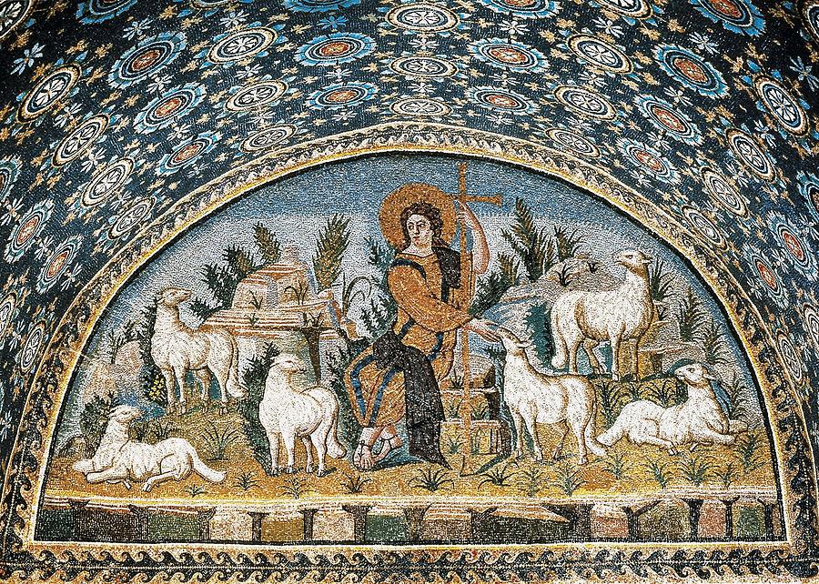 The Good Shepherd. 5th C. Italy Photograph by Everett