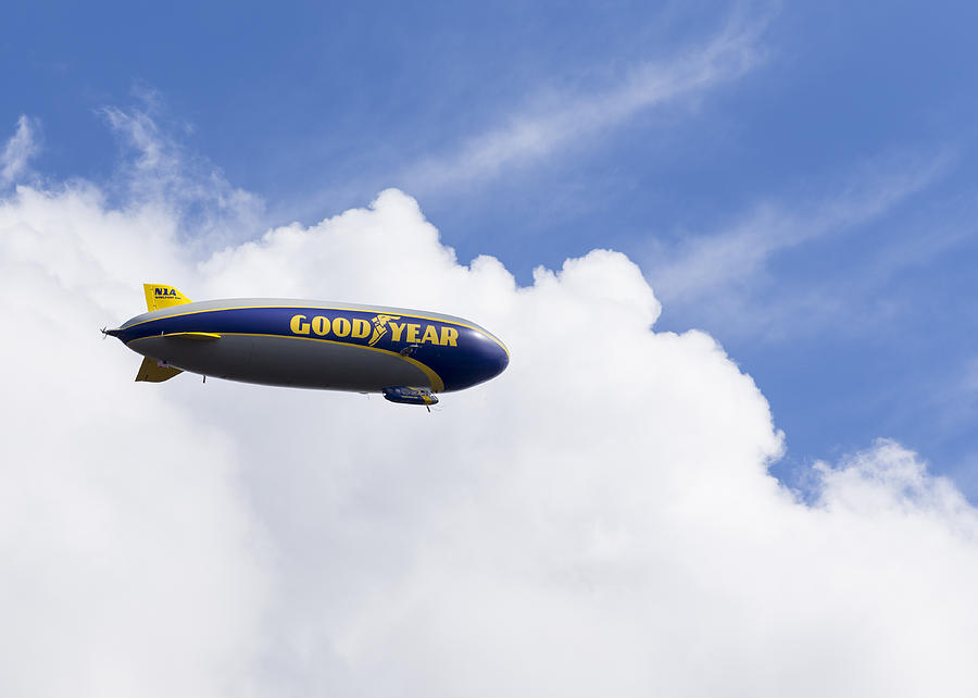 The Goodyear Blimp Photograph by Tim Fitzwater