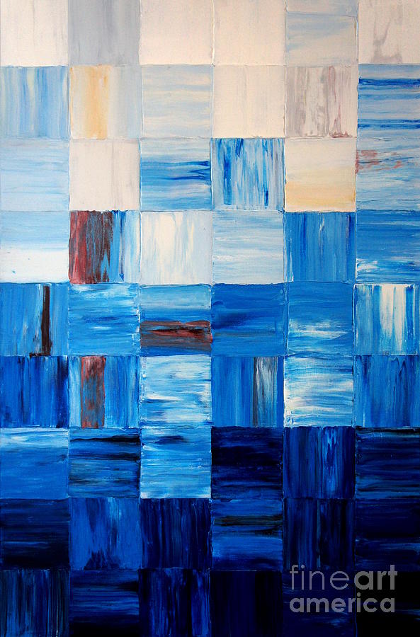 The Goss - Blue Painting by Shiela Gosselin