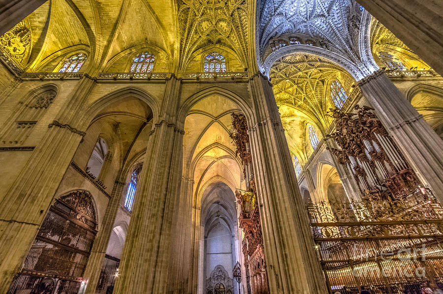 Architecture Photograph - The Gothic Cathedral in Sevilla by Michael Trahan