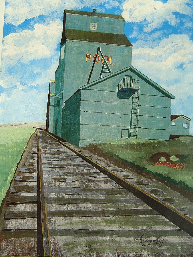 Elevator Painting - The Grain Elevator by Anthony Dunphy