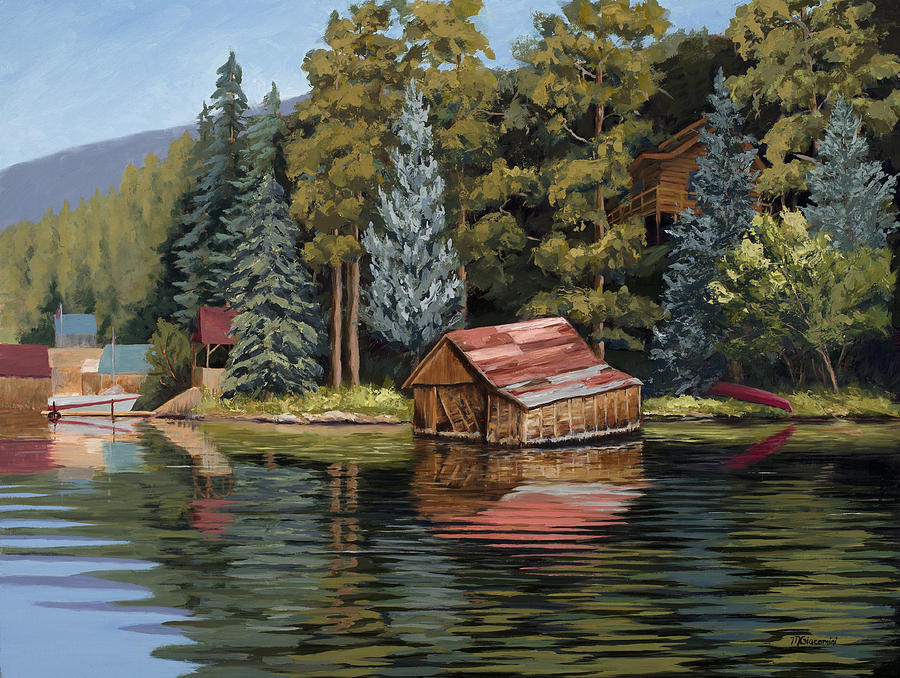 The Grand Boathouse II Painting by Mary Giacomini