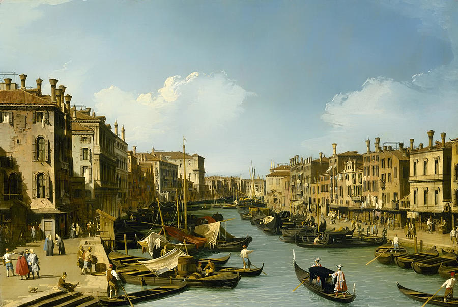 The Grand Canal near the Rialto Bridge Painting by Mountain Dreams ...