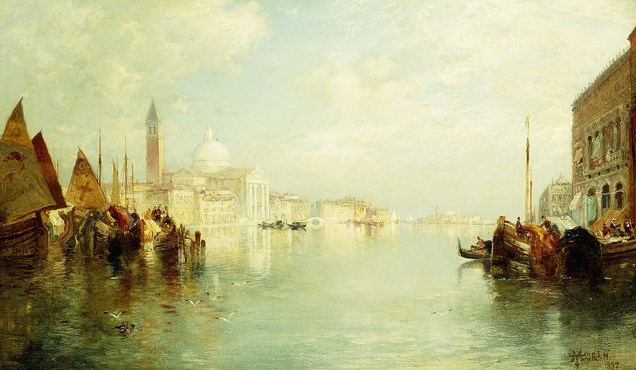 The Grand Canal Painting by Thomas Moran | Fine Art America