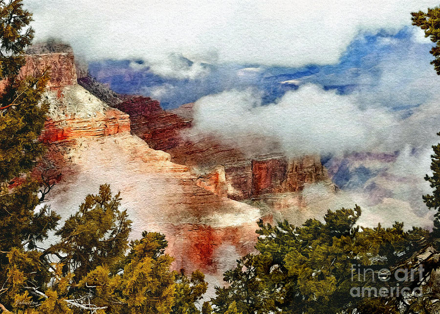 Grand Canyon National Park Painting - The Grand Canyon National Park by Bob and Nadine Johnston