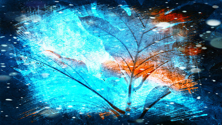 The Blue Grand Leaves Digital Art by Xueyin Chen