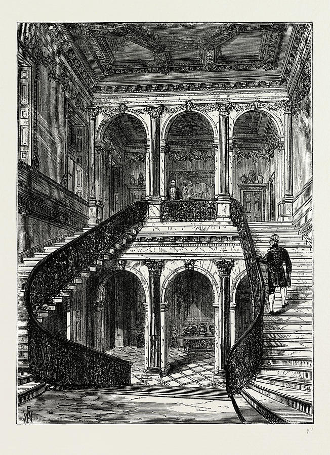 The Grand Staircase Drawing by Litz Collection