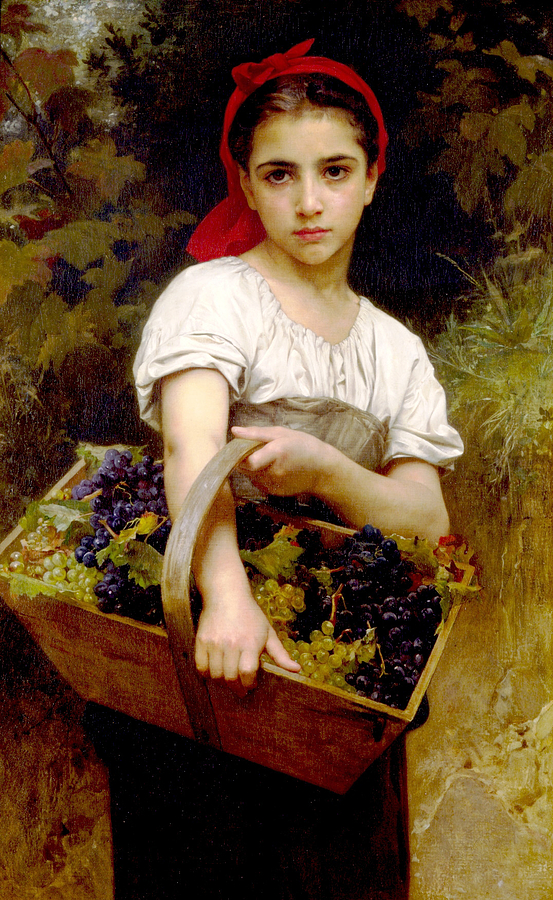The Grape Picker Digital Art by William Bouguereau