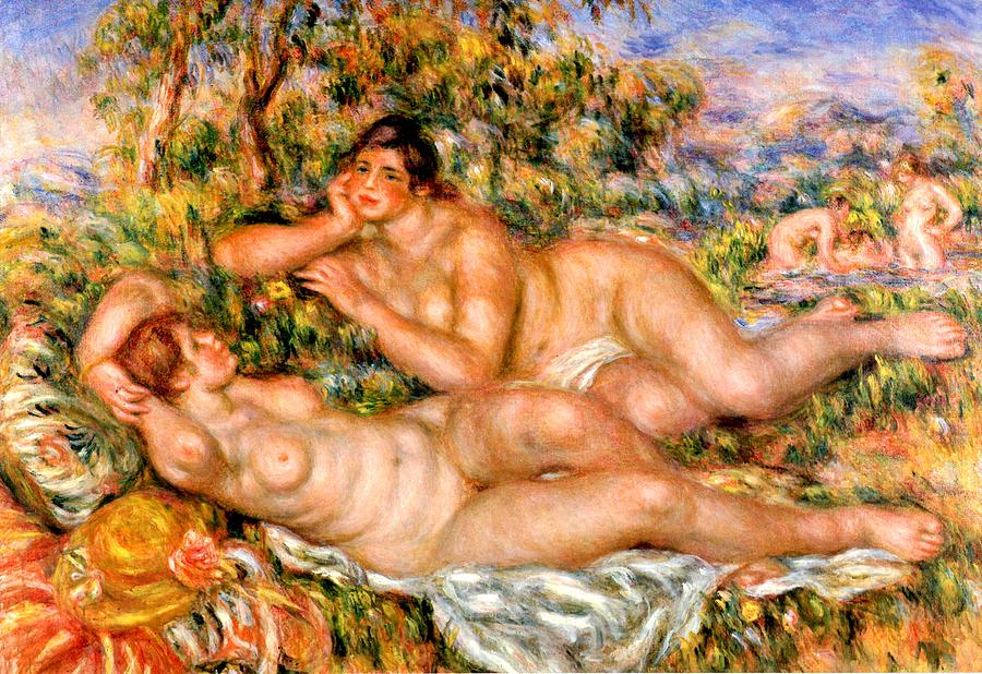 The Great Bathers Digital Art by Pierre Auguste Renoir