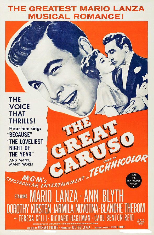 The Great Caruso, Us Poster Art, Mario Photograph by Everett
