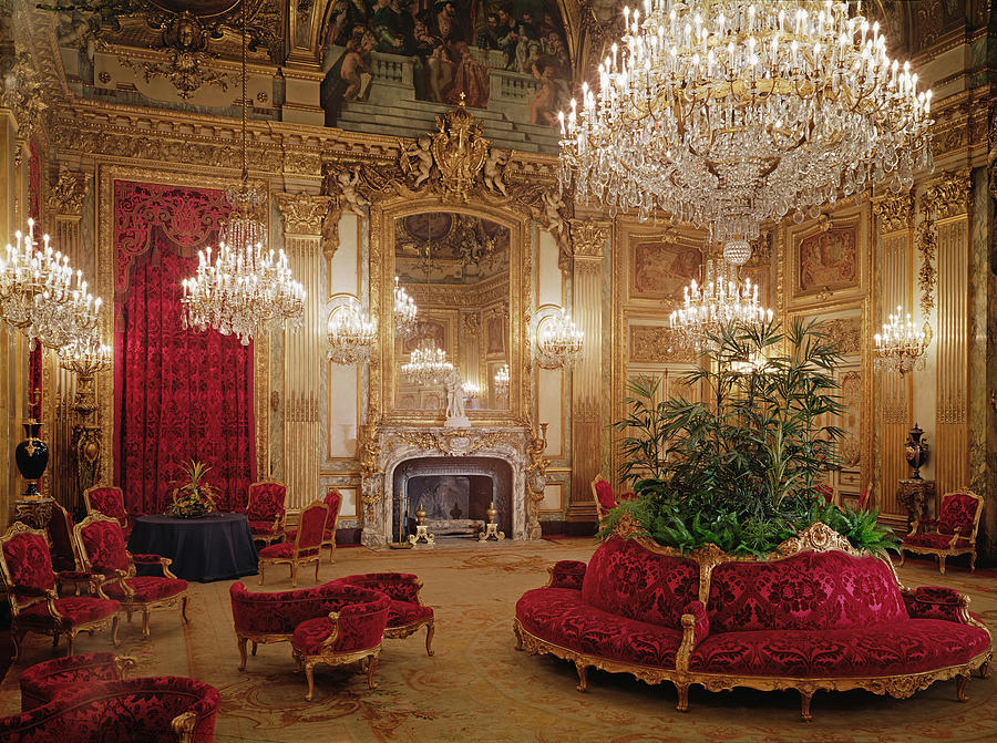 The Great Drawing Room Of The Napoleon IIi Apartments, C.1861 Colour ...