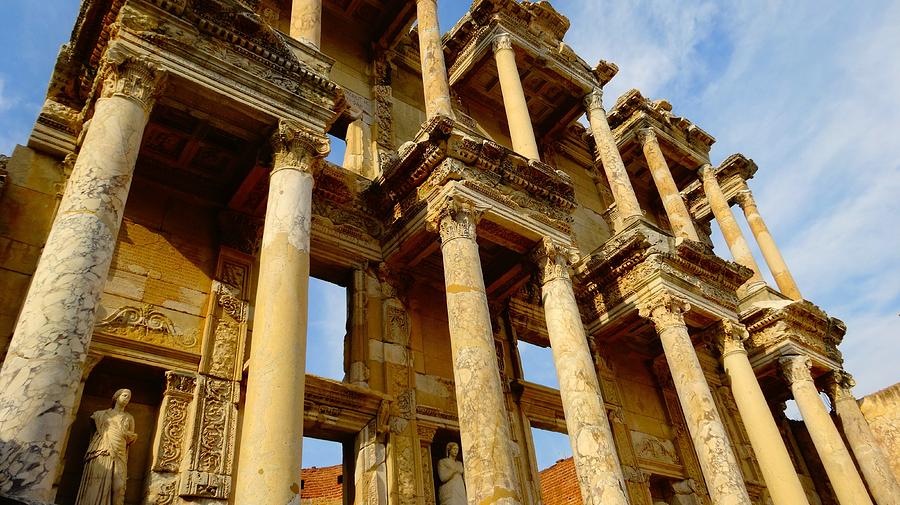 The Great Library of Ephesus Photograph by Alan Lakin