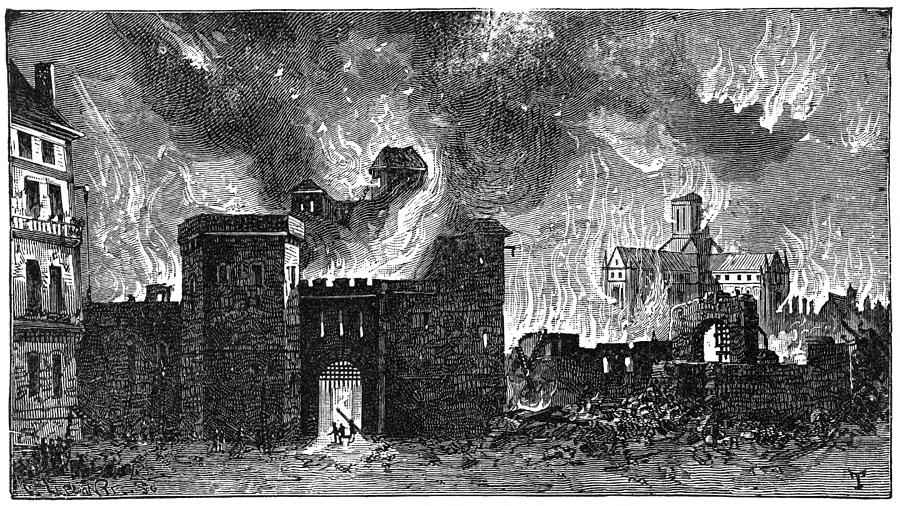 The Great London Fire, 1666 Painting by Granger - Fine Art America