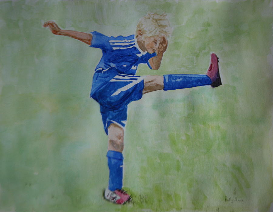 The Great Power Kick Painting by Betty-Anne McDonald