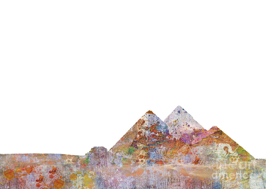 The Great Pyramids Colorsplash Digital Art by MGL Meiklejohn Graphics Licensing