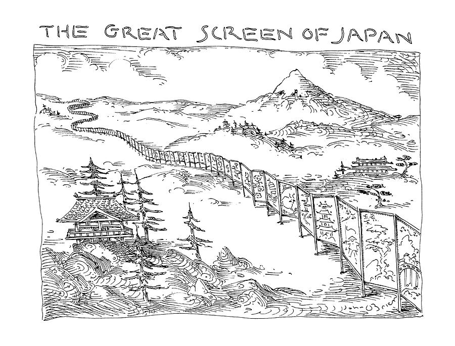 The Great Screen Of Japan Drawing by John OBrien