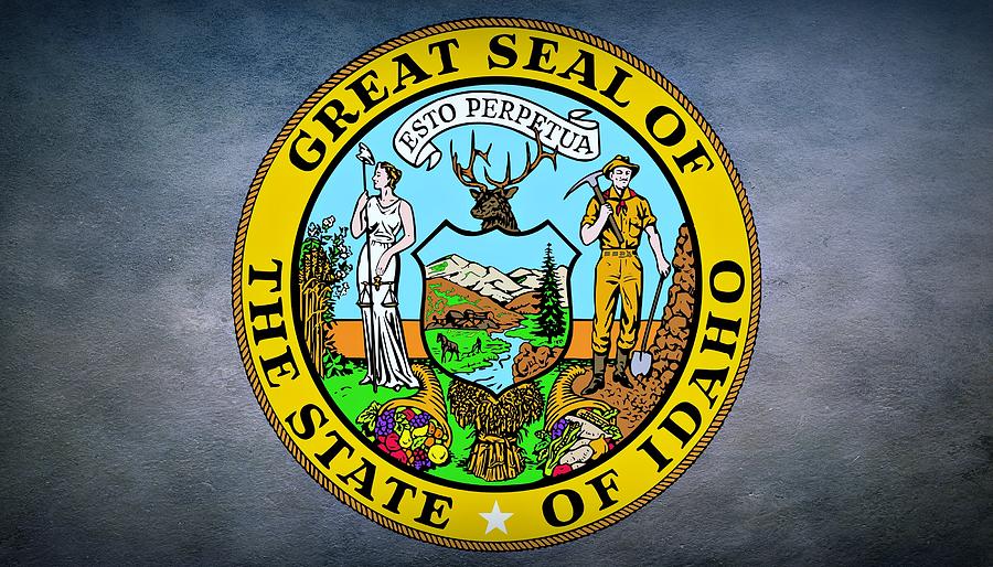 The Great Seal of the State of Idaho Photograph by Movie Poster Prints