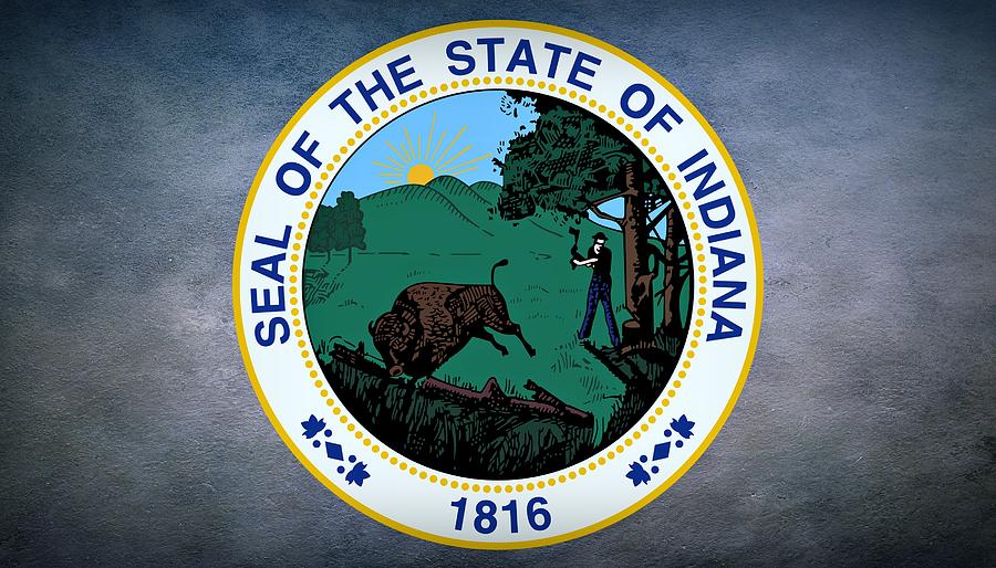 The Great Seal of the State of Indiana  Photograph by Movie Poster Prints
