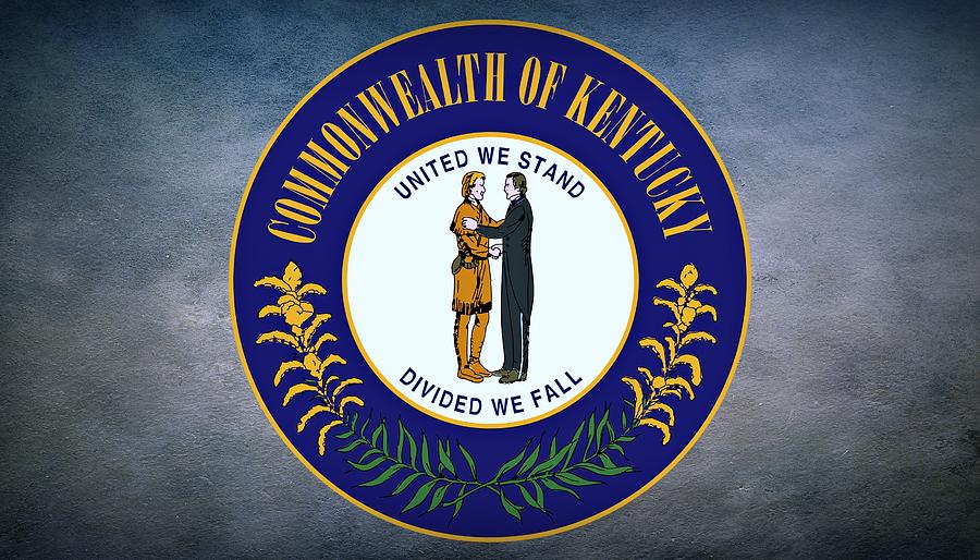 Flag Photograph - The Great Seal of the State of Kentucky  by Movie Poster Prints