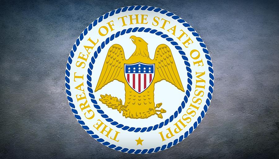 Eagle Photograph - The Great Seal of the State of Mississippi by Movie Poster Prints