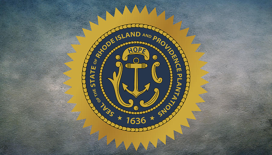 Rhode Island Photograph - The Great Seal of the State of Rhode Island by Movie Poster Prints