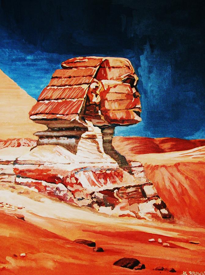 The Great Sphinx of Giza Egypt Painting by Al Brown