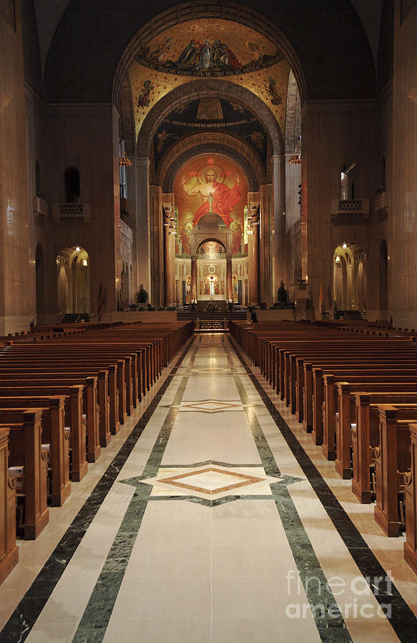The Great Upper Church at the Shrine of the Immaculate Conception in Washington DC Photograph by William Kuta