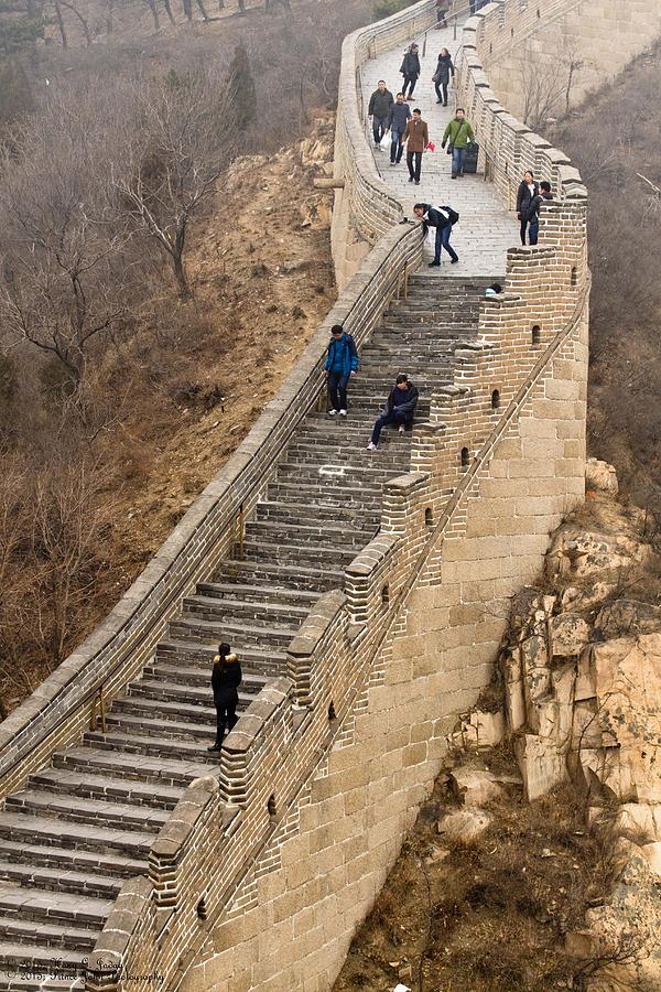The Great Wall Of China At Badaling - 9 - A Close Up  Photograph by Hany J
