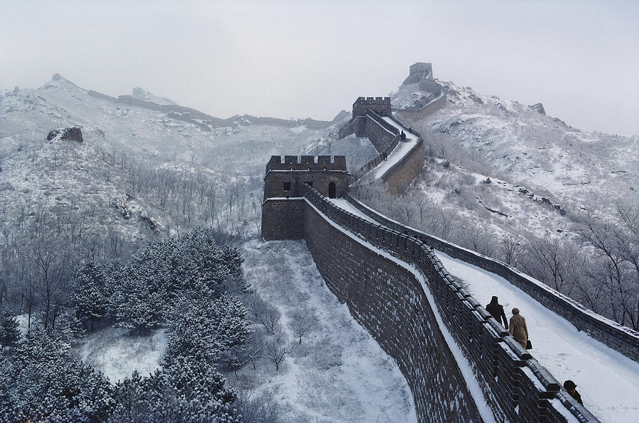 The Great Wall Of China In Winter Photograph by George Holton