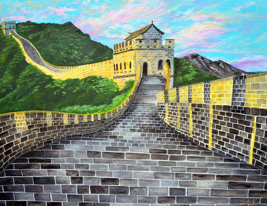 The Great Wall Of China Painting by Sarah Tiffany King