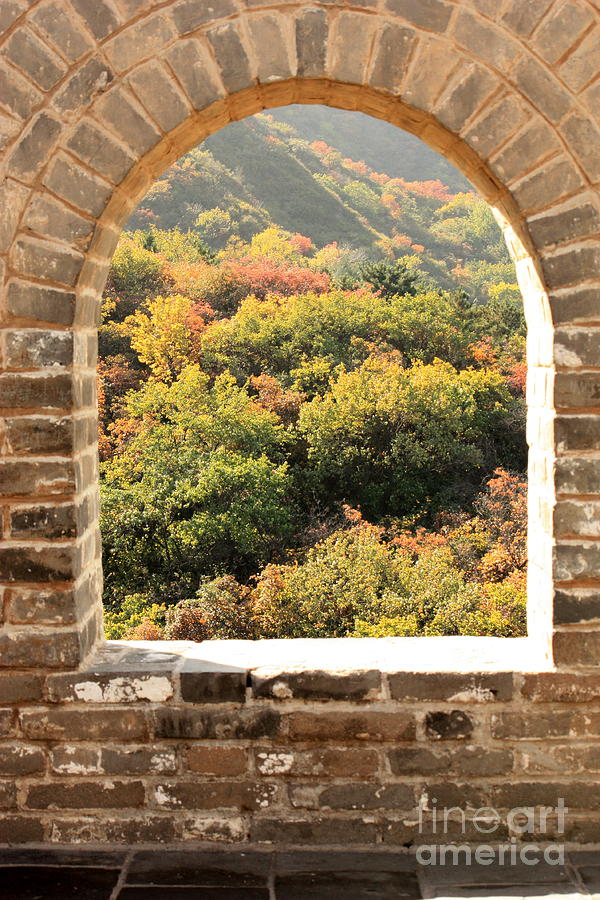 Architecture Photograph - The Great Wall Window by Carol Groenen