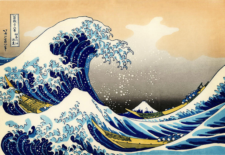 Katsushika Hokusai Painting - The Great Wave at Kanagawa by Celestial Images