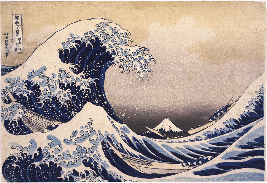 Hokusai Painting - The Great Wave off the coast of Kanagawa by Philip Ralley