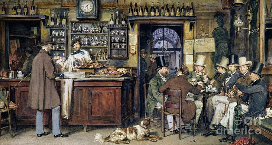 Beer Painting - The Greek Cafe in Rome by Ludwig Passini