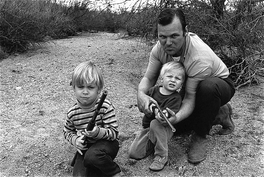 The Green Berets homage 1968 Barry  Sadler and sons Tucson Arizona Photograph by David Lee Guss