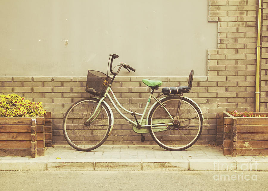 The Green Bicycle Photograph by Jillian Audrey Photography