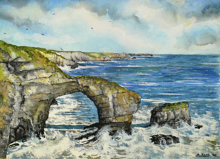The Green Bridge of Wales Painting by Andrew Read