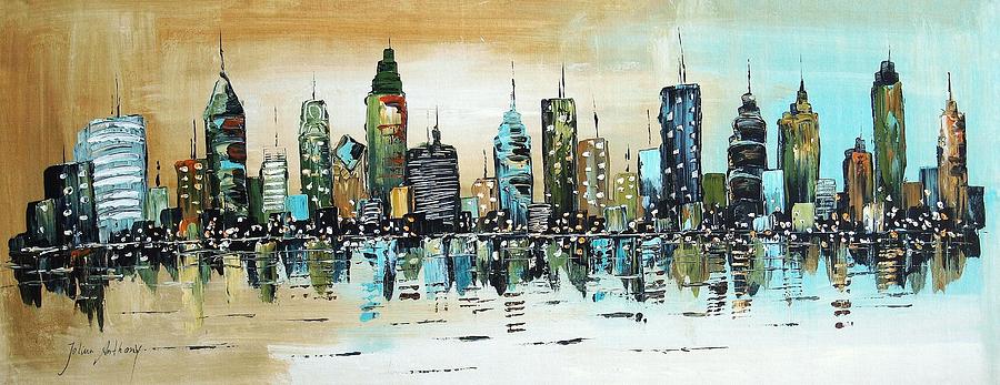 The Green City Painting by Jolina Anthony - Fine Art America