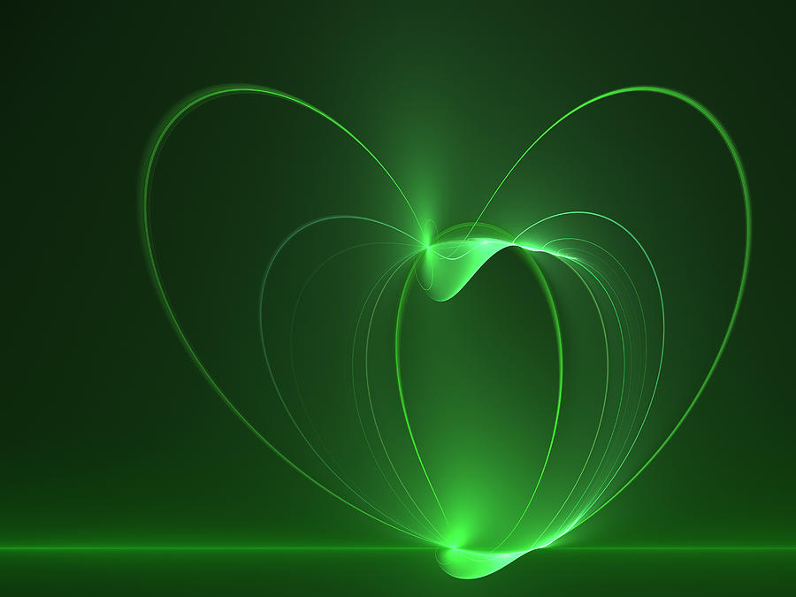 The Green Heart Digital Art by Gabiw Art