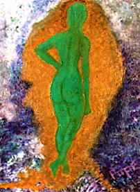 The Green Lady Painting by Bruce Ben Pope