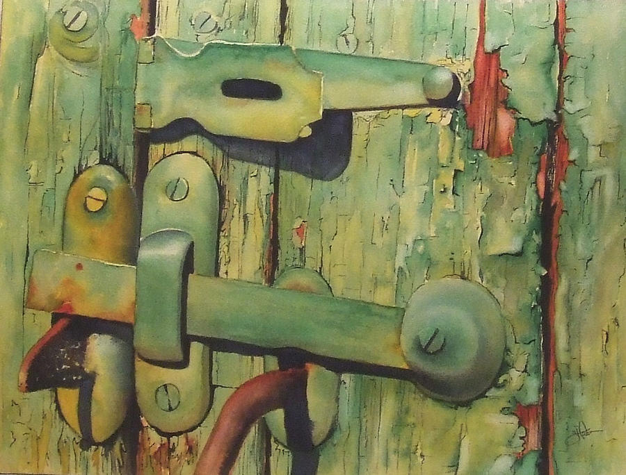The Green Latch Painting by Greg and Linda Halom