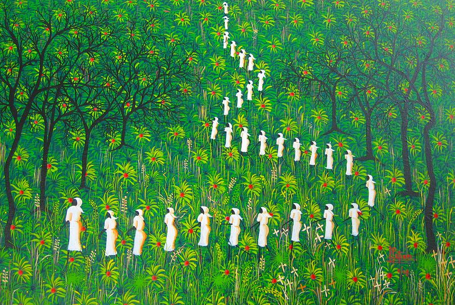 The  Green  payages by Frantz Petion Painting by Frantz Petion