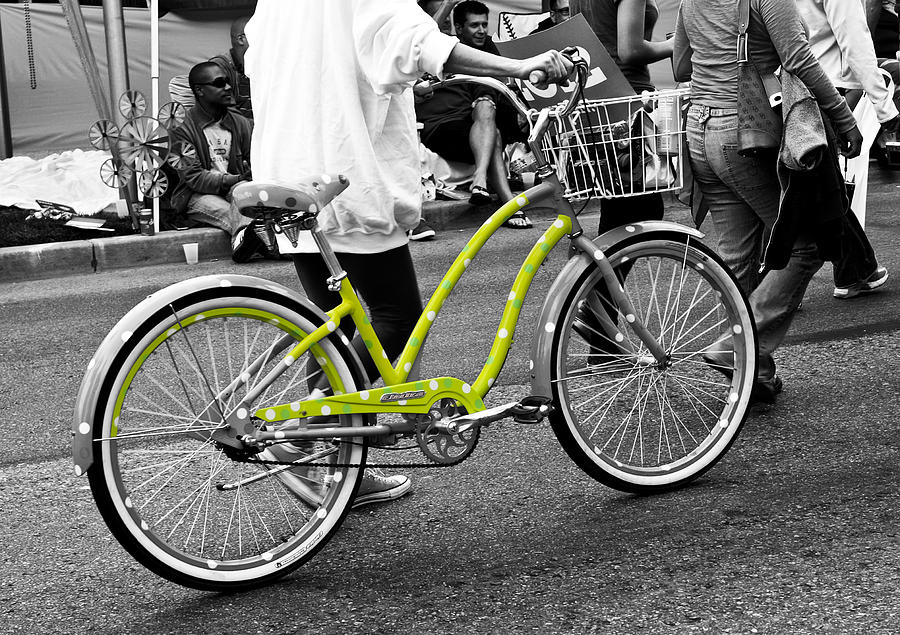 The Green Polka Dot Electra Bike Photograph by Rebecca Dru