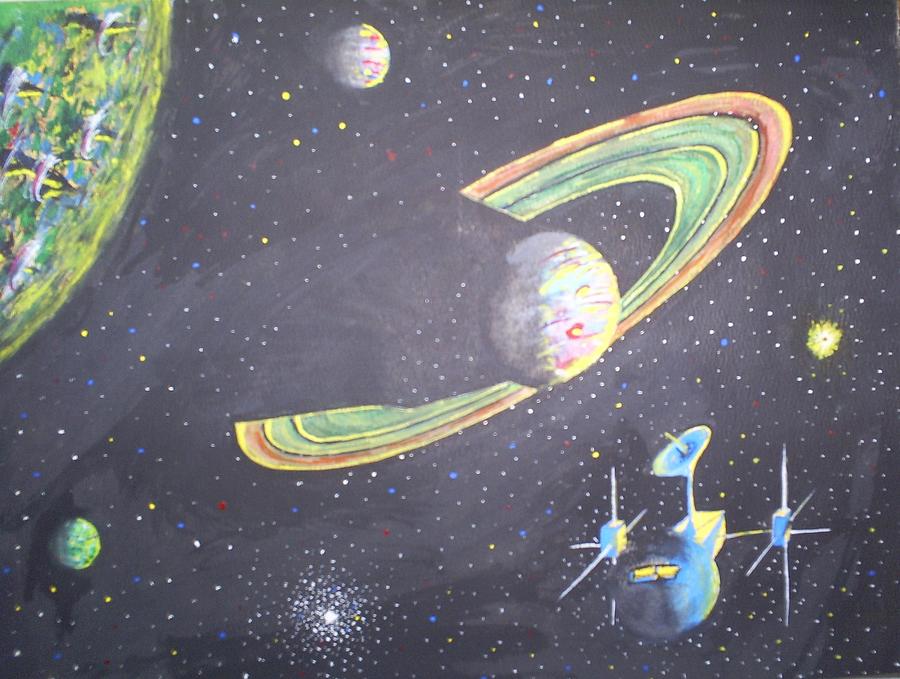 Space Painting - The Green Solar System by Douglas Beatenhead