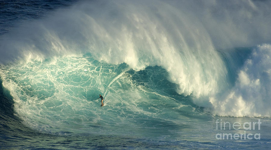 Jaws Photograph - Surfing The Green Zone by Bob Christopher