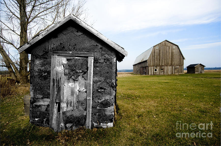 The Greyscale Outhouse Photograph by Steven Dunn