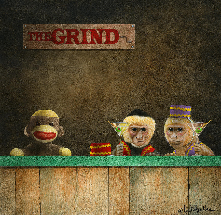 Monkey Painting - The Grind by Will Bullas