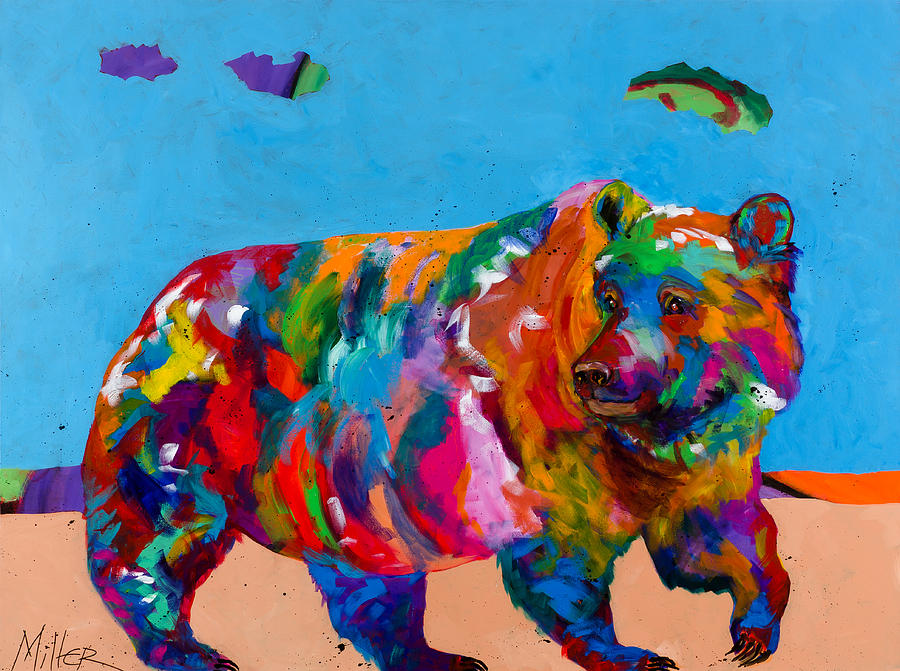Bear Painting - The Grizzly Days of Summer by Tracy Miller