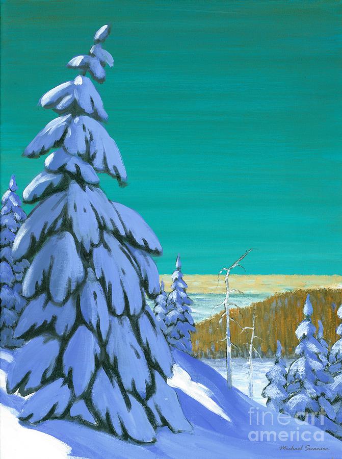 Tree Painting - Blue Mountain High by Michael Swanson