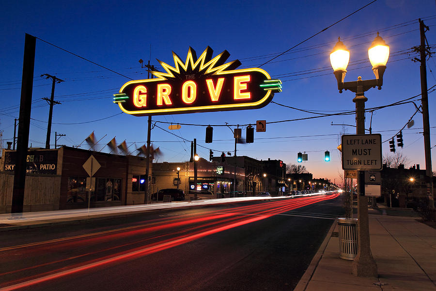 St. Louis Photograph - The Grove in Twilight by Scott Rackers